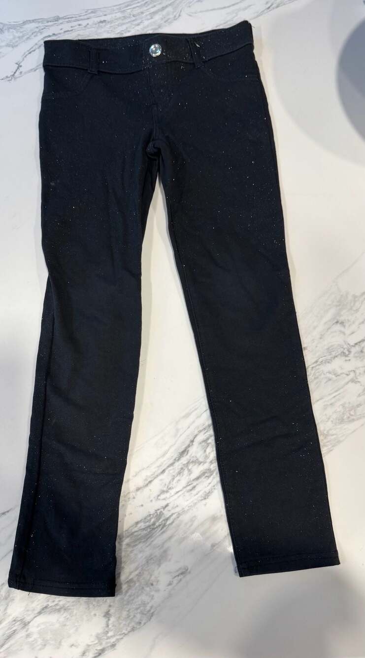 CRB Girl Black Glitter Sparkle Pants Size 7